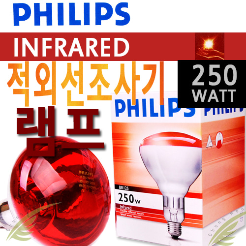 [대경조사기램프]필립스 적외선램프 INFRARED BR125 250W청훈메디